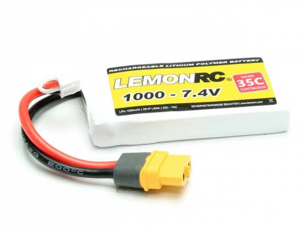 LiPo Akku LemonRC 1000 - 7.4V (35C)