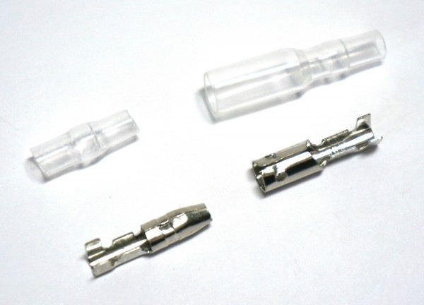 Motoranschluß Stecker+Buchse silber