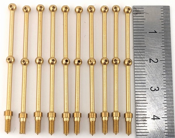 Relingstütze 40mm 2 Durchzüge