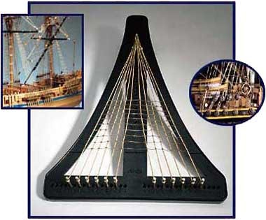 Wantenknüpfrahmen für historische Segelschiffe