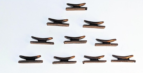 Brushed metal cleat 12mm