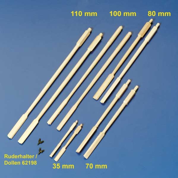 Wooden oar blades, 70mm (pack of 10)