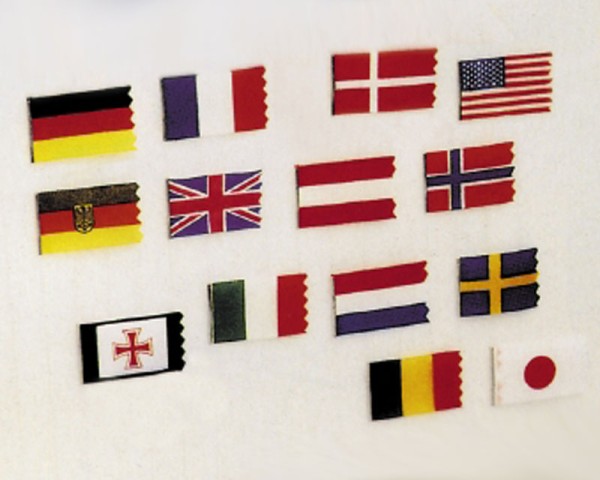 Flaggensatz Belgien 25x40 mm/15x30 mm