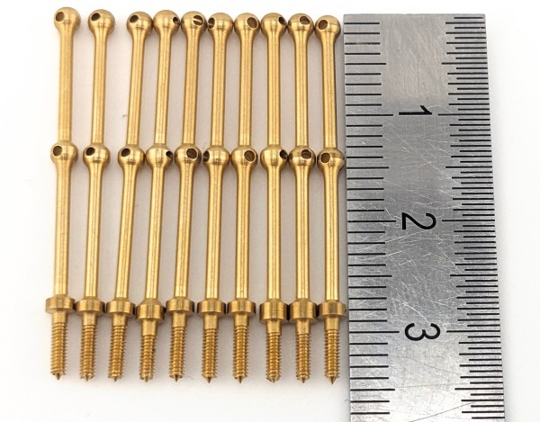 Brass stanchion 30 mm 2 holes