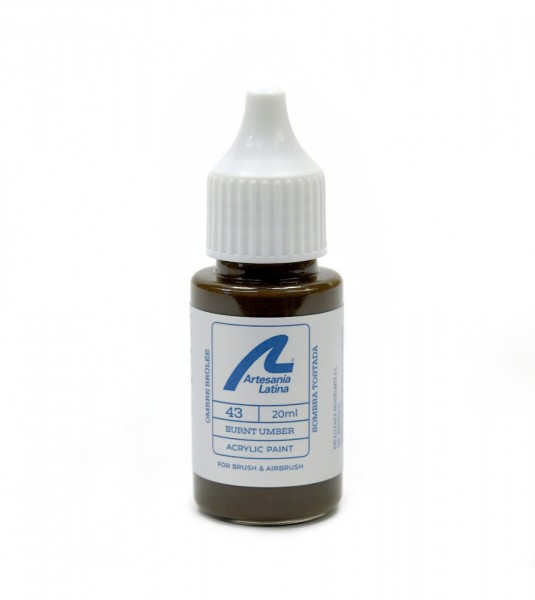 Water-based paint 20 ml - Burnt umber