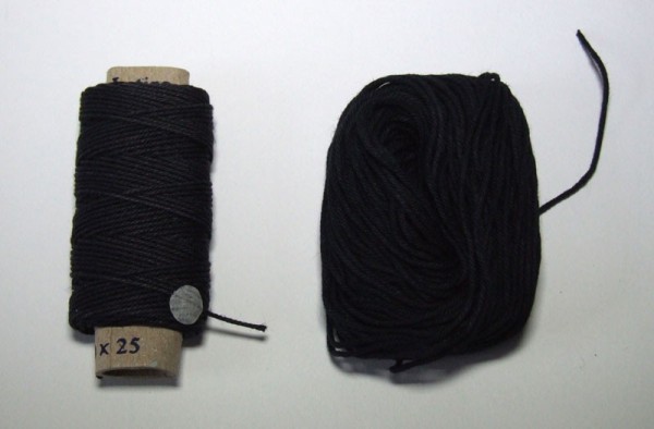 Cotton Thread black 0.75mm