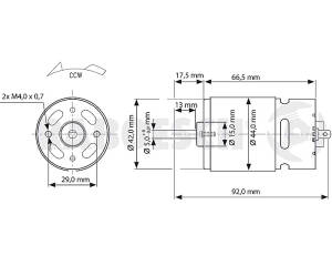 Elektromotor Blue RM-720 BB Turbo 9,6V