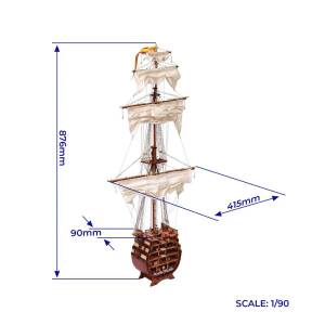 Mast Querschnitt Santisima Trinidad  Modellbausatz 1:90