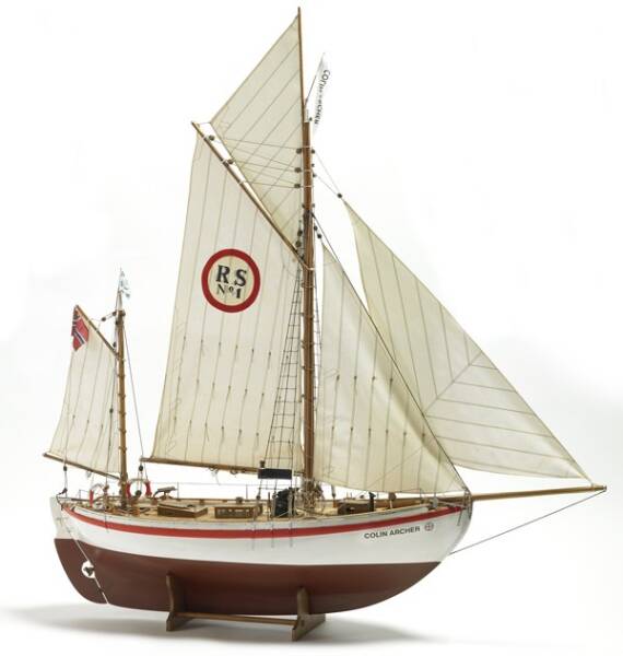 Norwegian salvage cutter Colin Archer RS1 RC Model Kit 1:15 wood