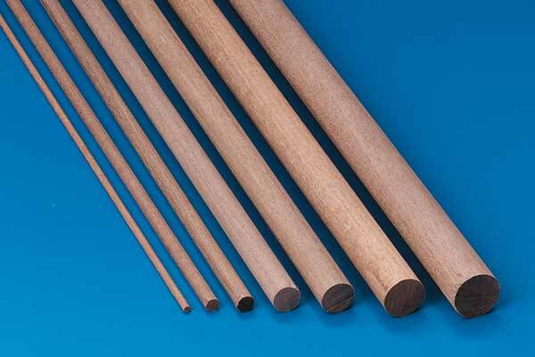 Rundstab Nussbaum 10 mm
