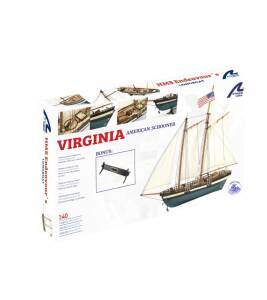 American Schooner Virginia 1:40 Model Ship Kit