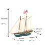 American Schooner Virginia 1:40 Model Ship Kit