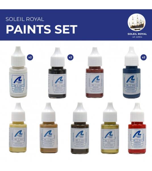 Paints Set for Ship Model Soleil Royal