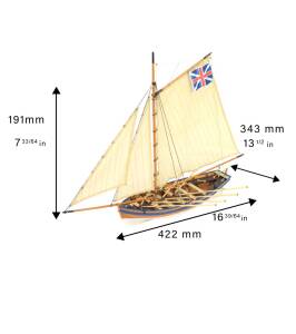 HMS Bountys Jolly Boat. 1:25 Wooden Model Ship Kit