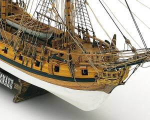 American Corvette Rattlesnake Ship Model Kit 1:64