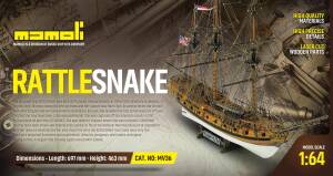 American Corvette Rattlesnake Ship Model Kit 1:64