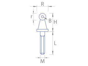 Handlaufstütze H 4.5mm