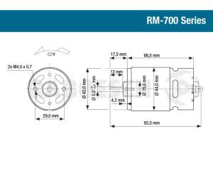 Electric motor Blue RM-730 TRQ 12V High-torque