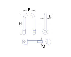 Schäkel schraubbar 4x7mm