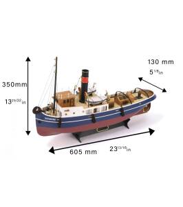 Sanson Tugboat 1:50 Wooden Model Ship Kit R/C Compatible