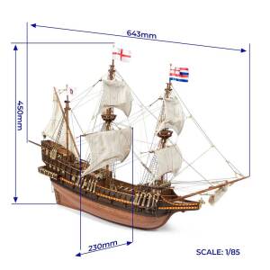 Galeon Golden Hind Ship Model Kit 1:85