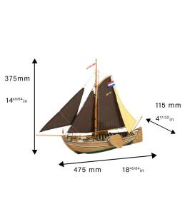 Zuiderzee Botter Modellschiff Bausatz 1:35 Holz