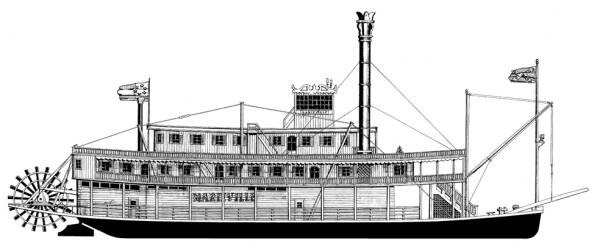 Schaufelraddampfer Marieville Plan