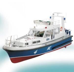 German Police Boat HE 4  GFK RC Ship Model Kit 1:20