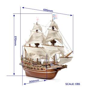 English Galleon HMS Revenge Ship Model Kit M1.85