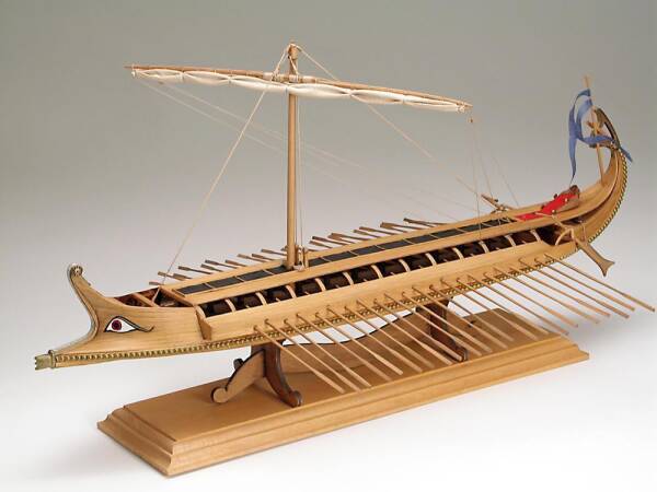Griechische Bireme Modellschiff Baukasten 1:35