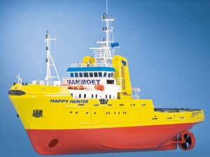 Salvage Tug Happy Hunter ABS RC Ship Model Kit 1:50
