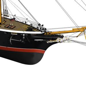 HMS Warrior Panzerschiff Standmodell Bausatz 1:100