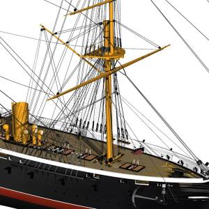 HMS Warrior Panzerschiff Standmodell Bausatz 1:100