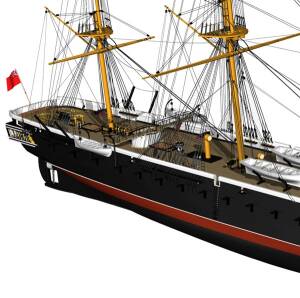 HMS Warrior Panzerschiff Standmodell Bausatz 1:100