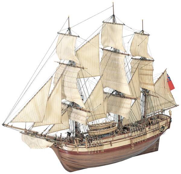 Merchant Vessel HMS Bounty 1:48 Model Ship Kit