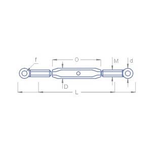 Turnbuckle Eyebolts M2x22mm
