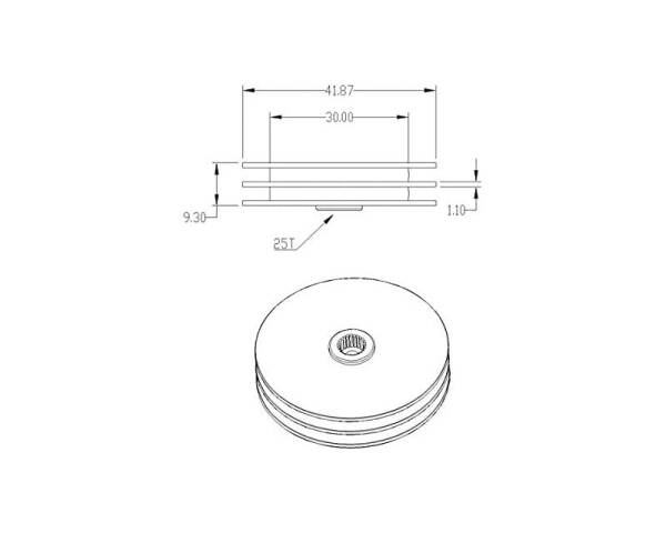 metal wheels for sail winch servos 30mm