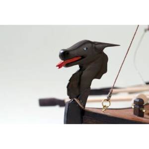 Wikingerschiff Drakkar Viking Modellschiff 1:75 Holz