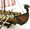 Wikingerschiff Drakkar Viking Modellschiff 1:75 Holz