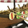 Wikingerschiff Drakkar Viking Modellschiff 1:75 Holz