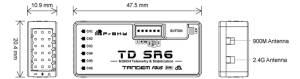 Tandem Gyro Empfänger TD-SR6 2,4 GHz/868 MHz