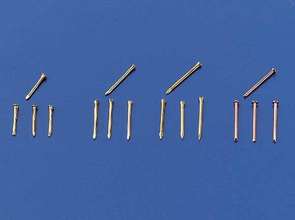 Brass nails 0.7x12mm (approx. 200 pcs.)