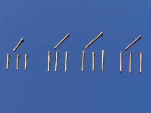 Brass nails 0.7x12mm (approx. 200 pcs.)