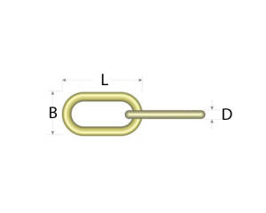 Anchor chain1,5x5,7x8,7 1m
