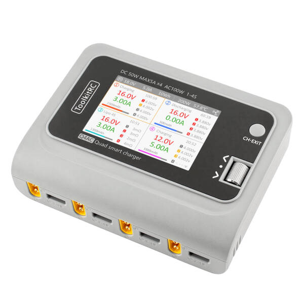 Ladegerät Q4AC LiPo 1-4S 5A 4 Kanal AC/DC