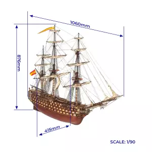 Santisima Trinidad Kit Ship Model Kit 1:90