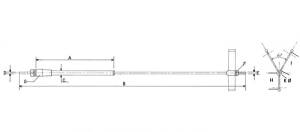 Propeller shaft  with support M5  390mm