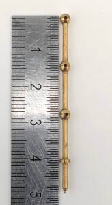 Brass stanchion 4 mm 3 holes
