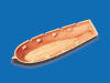 Rowing boat, 50 mm, plastic (pack of 2)