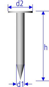 Iron Pin Flat Head 0.8x8mm